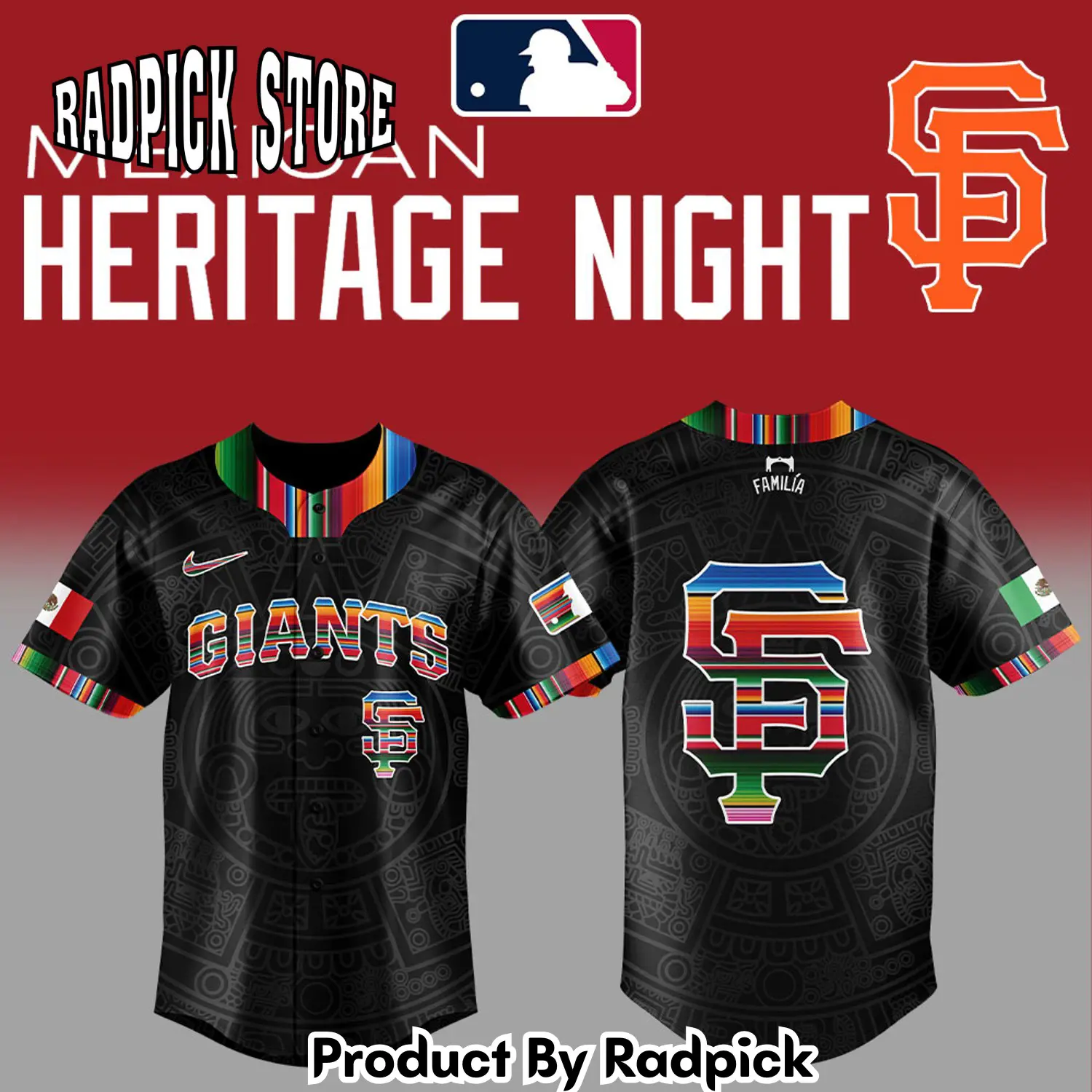 Radpick san francisco giants mexican heritage night baseball jersey rp127145